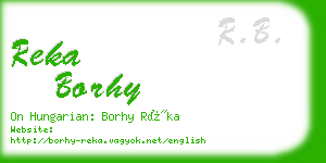 reka borhy business card